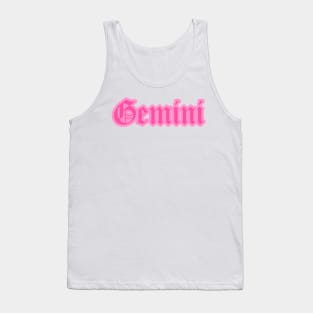 Gemini Zodiac Pink Astrology Aesthetic Tank Top